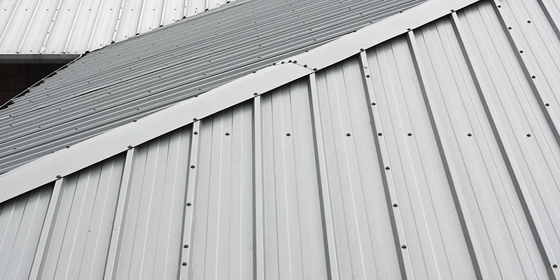 A photo of a metal roof similar to what Revolution Barn and Garage installs for customers in Southwestern Ohio.